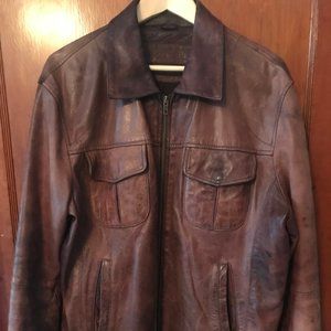 Vintage Brown Leather Jacket